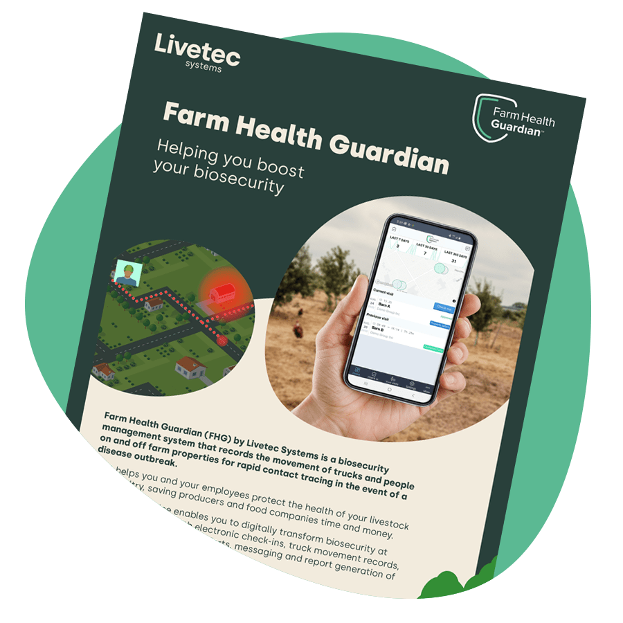The Livetec Farm Health Guardian (FHG) product page cover