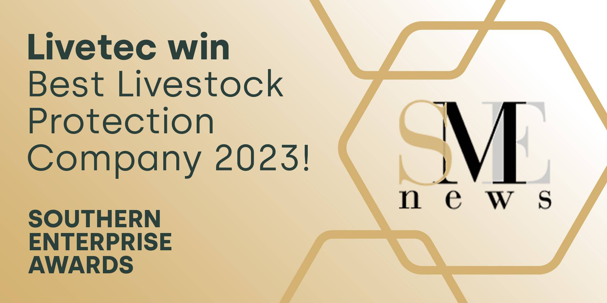 Livetec wins Best Livestock Protection Company 2023 blog graphic